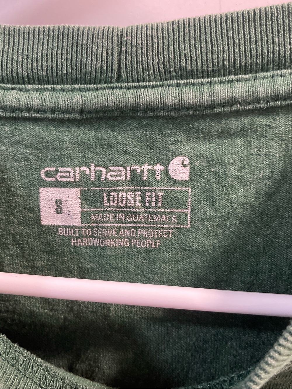 Carhartt Forest Green Long Sleeve Pocket Shirt - Picture 3 of 4